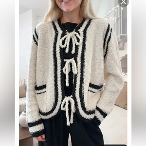 Cozy tie front cardigan
